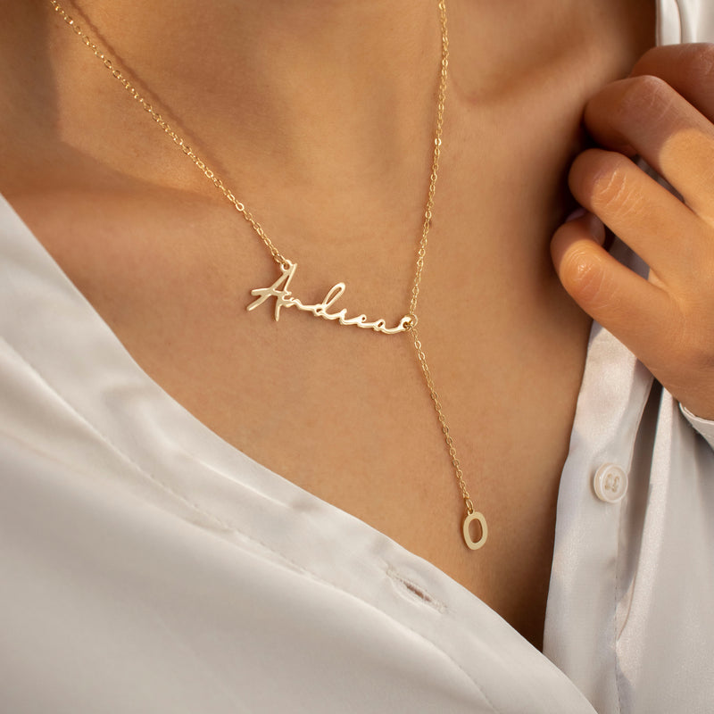 Women Fashion Dress Names - Collar largo personalizado de acero inoxidable,
