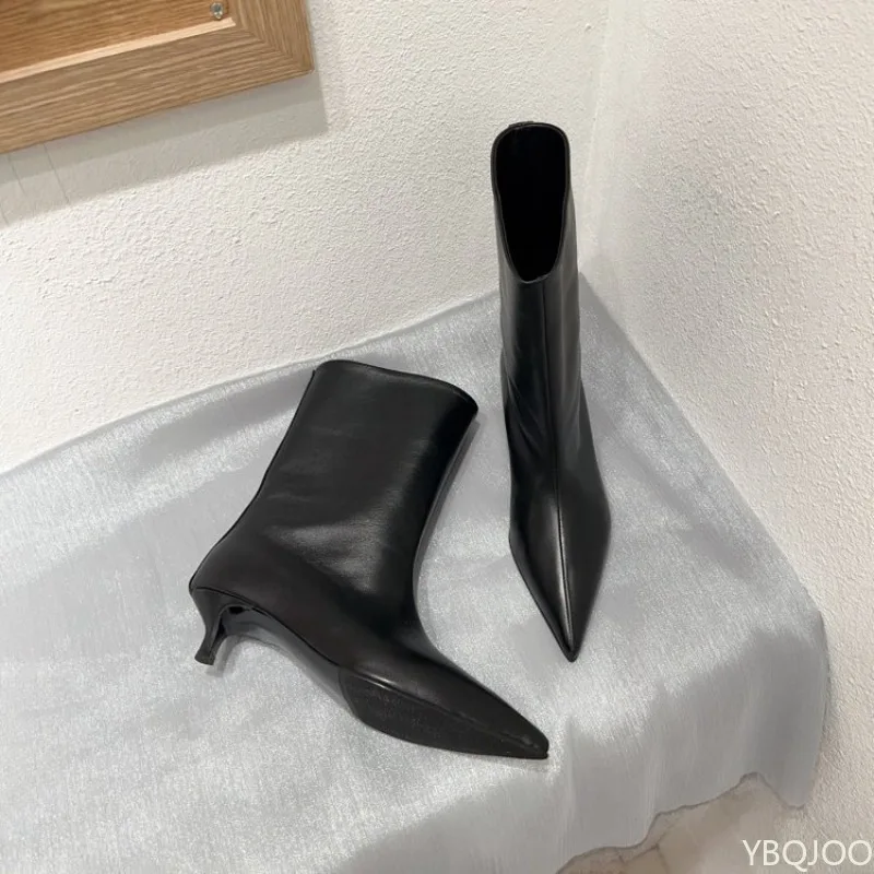 Women'S Fashion Korea - Botines Cortos de Tacón de Aguja
