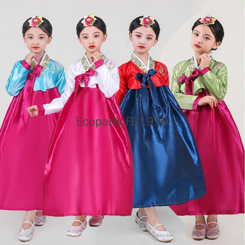 Women'S Fashion Korea - Vestido Hanbok para niñas en 4
