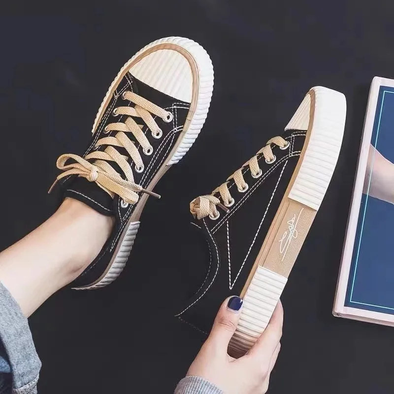 Women'S Fashion Korea - Zapatos de lona para mujer, transpirables,