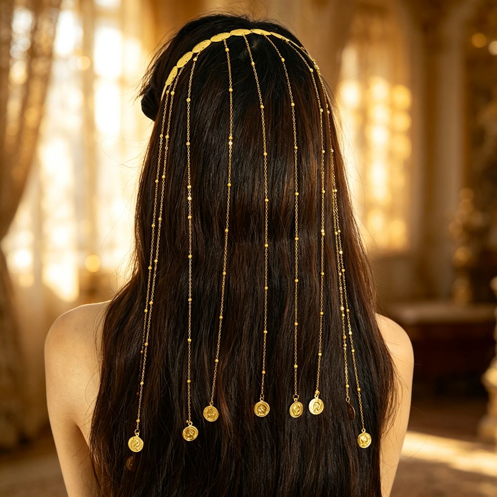 Cadena para la cabeza con borl - Women Fashion Photoshoot reseña y precio