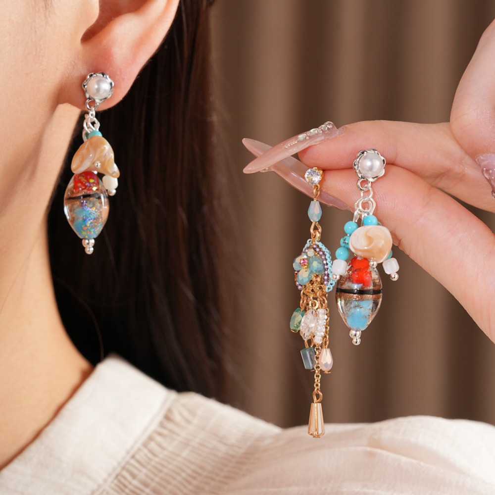 Pendientes colgantes con borla - Women Fashion Photoshoot reseña y precio