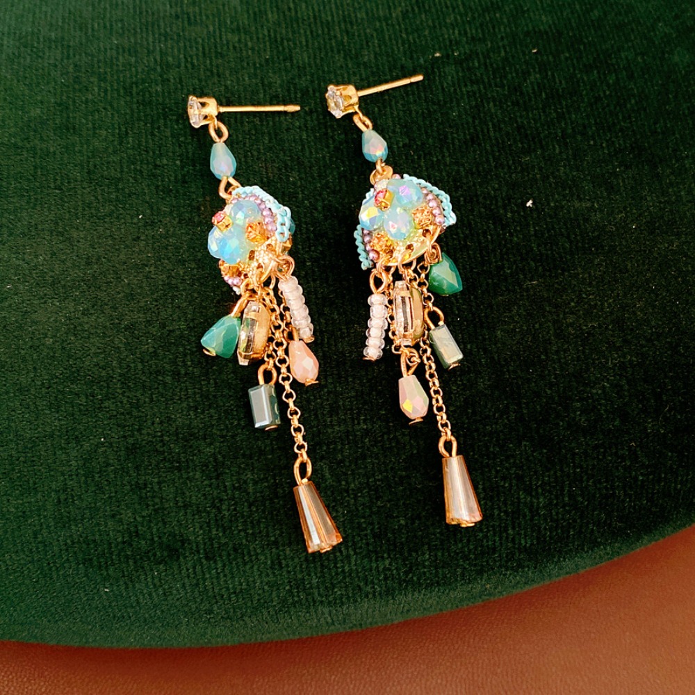Pendientes colgantes con borla - Women Fashion Photoshoot reseña y precio