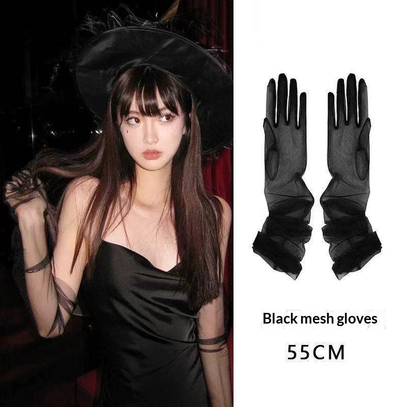 Guantes Largos de Malla de 55C - Women Fashion Photoshoot reseña y precio