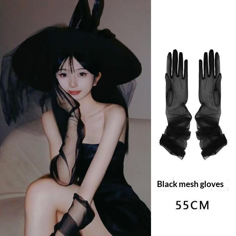 Guantes Largos de Malla de 55C - Women Fashion Photoshoot reseña y precio