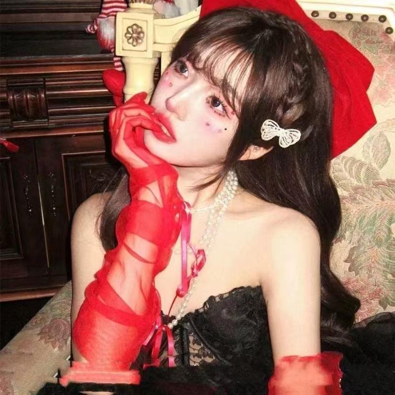 Guantes Largos de Malla de 55C - Women Fashion Photoshoot reseña y precio
