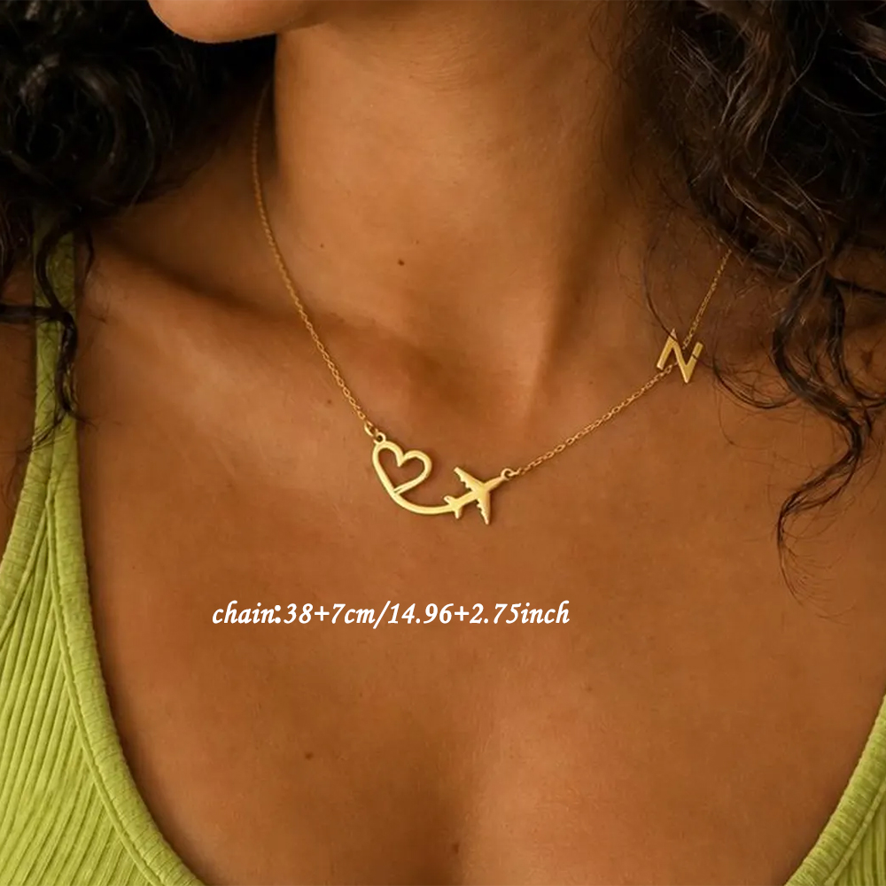 Collar con colgante de avión y - Women Fashion Names reseña y precio
