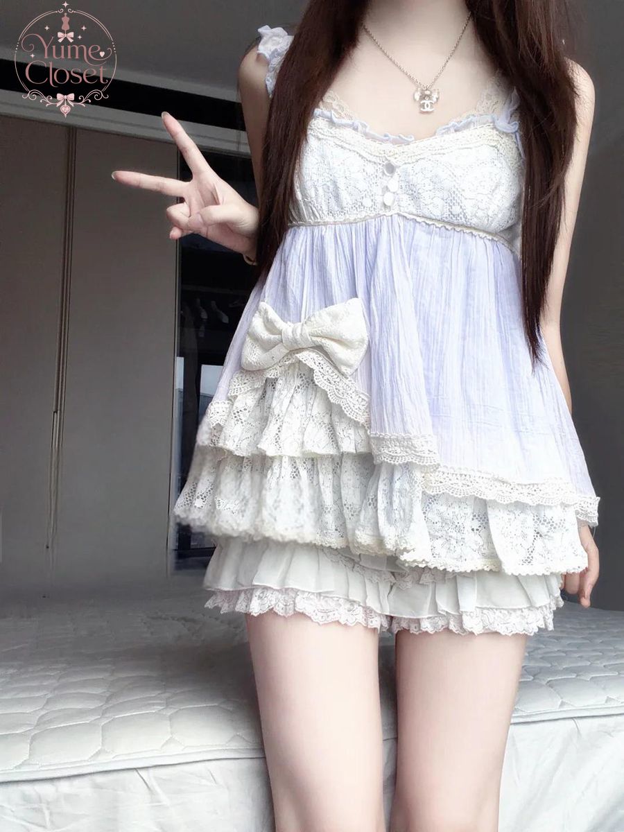 Conjunto de 2 piezas Coquette  - Lace Trim Cami reseña y precio