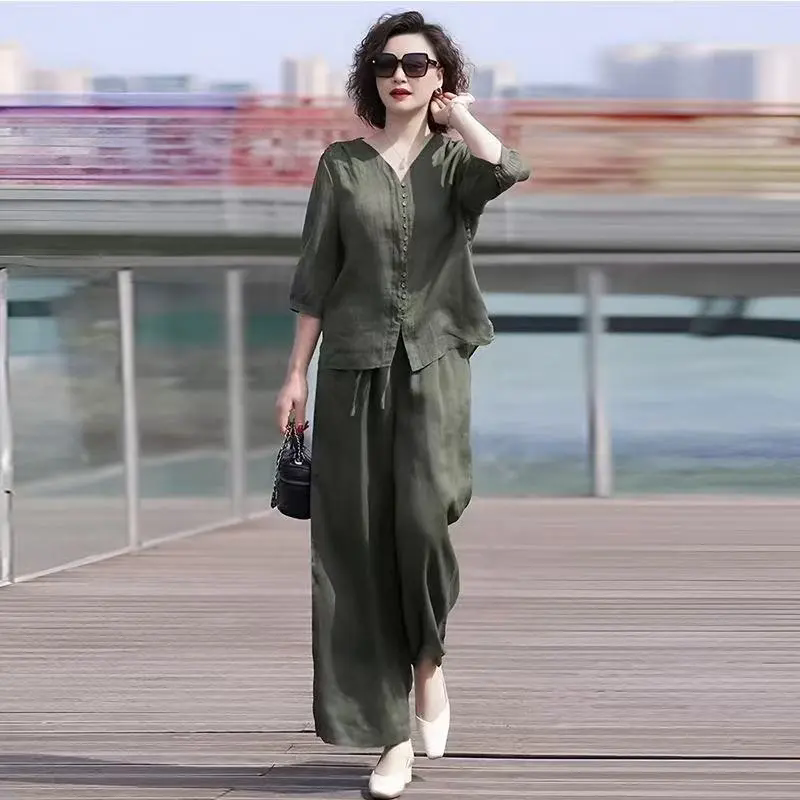 Conjunto de lino y algodón par - Women Fashion Over The Years reseña y precio