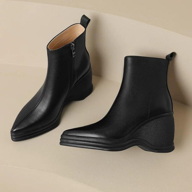 Botines de Plataforma con Tacó - Women'S Fashion Korea reseña y precio