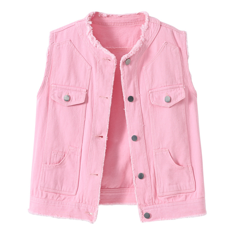 Chaleco vaquero sin mangas par - Women'S Fashion Vest Tops reseña y precio
