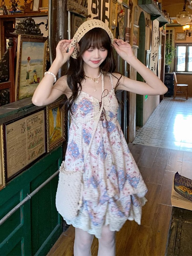 Conjunto de vestido de verano  - Lace Trim Cami reseña y precio