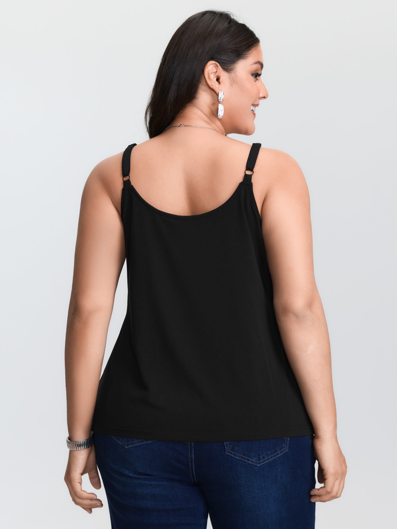 Camisola de punto negra de tal - Lace Trim Cami reseña y precio