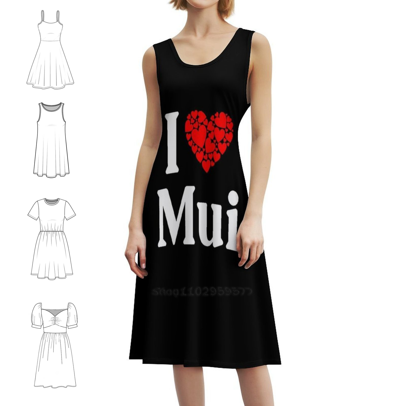 Mui Heart-I Love Mui Boho Chic - Women Fashion Dress Names reseña y precio
